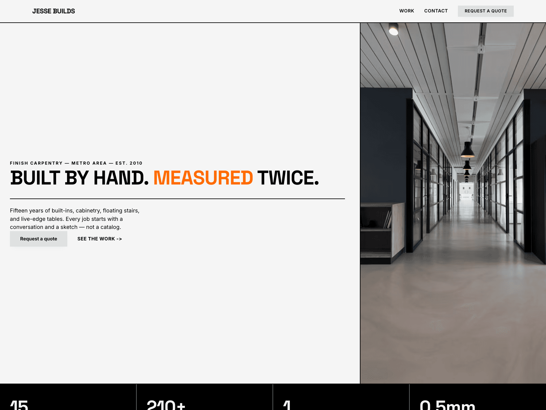 The Jesse Builds site built by HeyPage